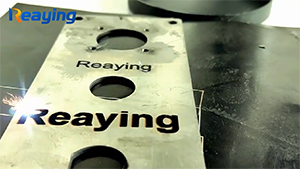 fiber laser marking machine mark scrub black color on stainless steel