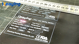reaying 20w fiber laser marking machine processing nameplate