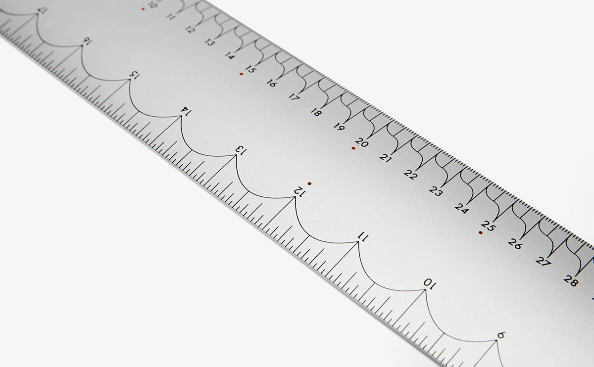 aluminum ruler marking