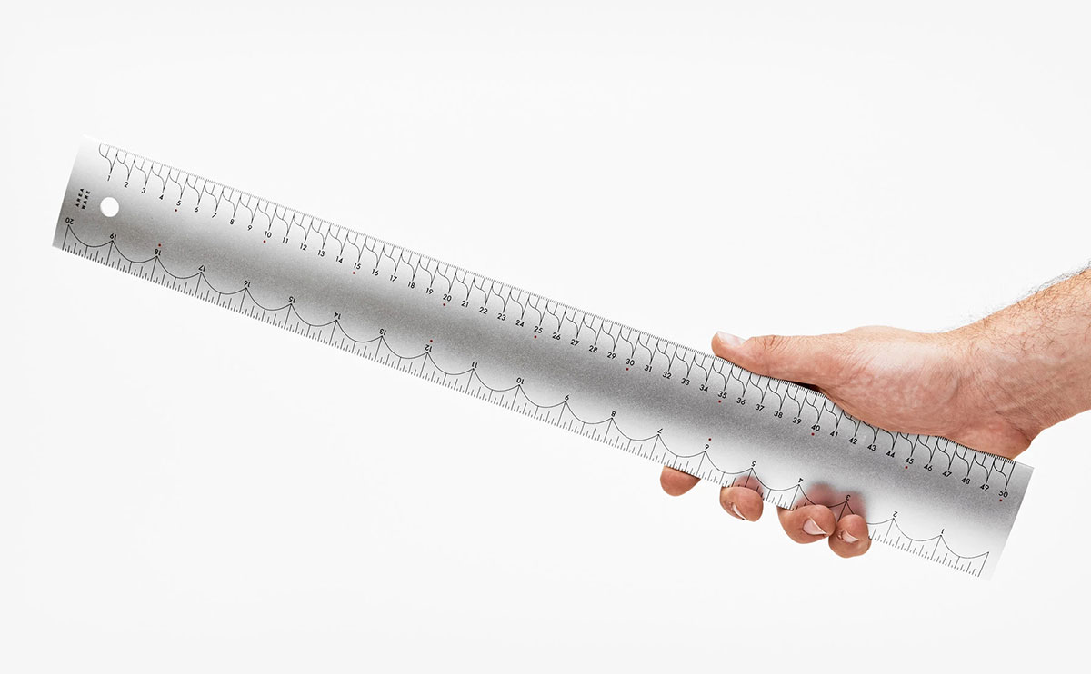 aluminum ruler marking