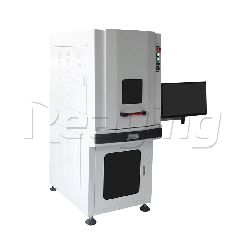 cnc fiber laser marking metal engraving machine with safety enclosed cover