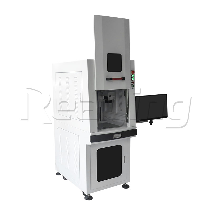 cnc fiber laser marking metal engraving machine with safety enclosed cover