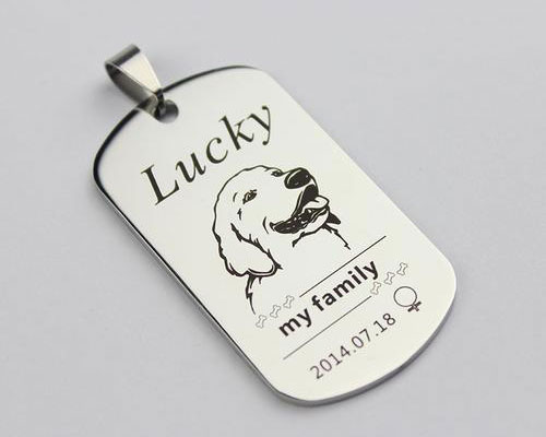 Fiber laser marking dog tags Reaying Laser
