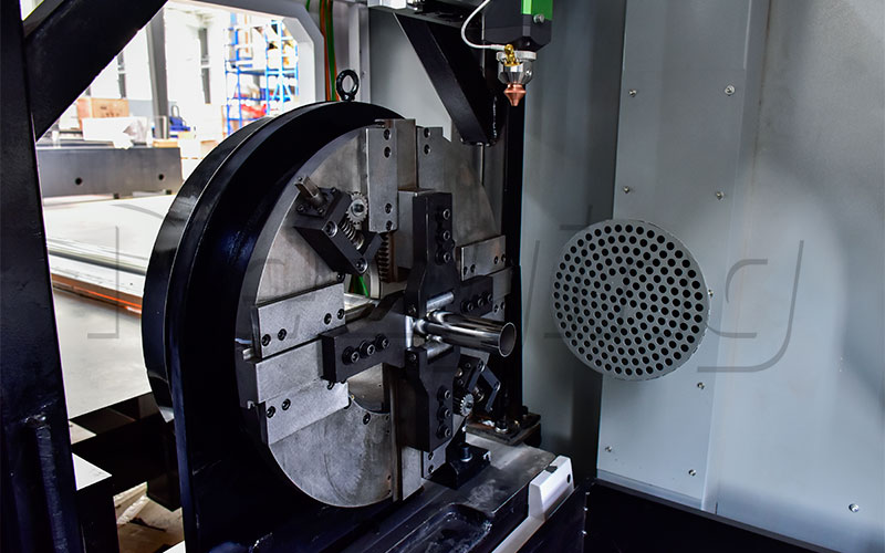 Fiber laser tube cutting machine chuck holding metal tube