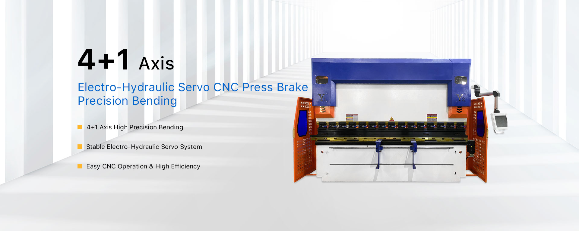 4+1 axis electro-hydraulic servo CNC press brake