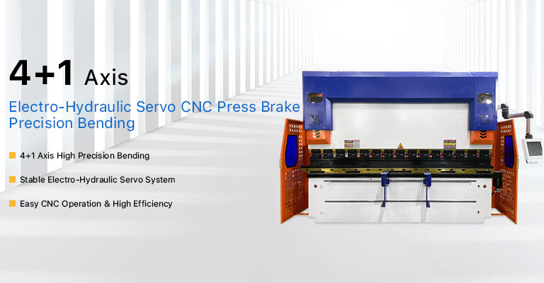 4+1 axis electro-hydraulic servo CNC press brake